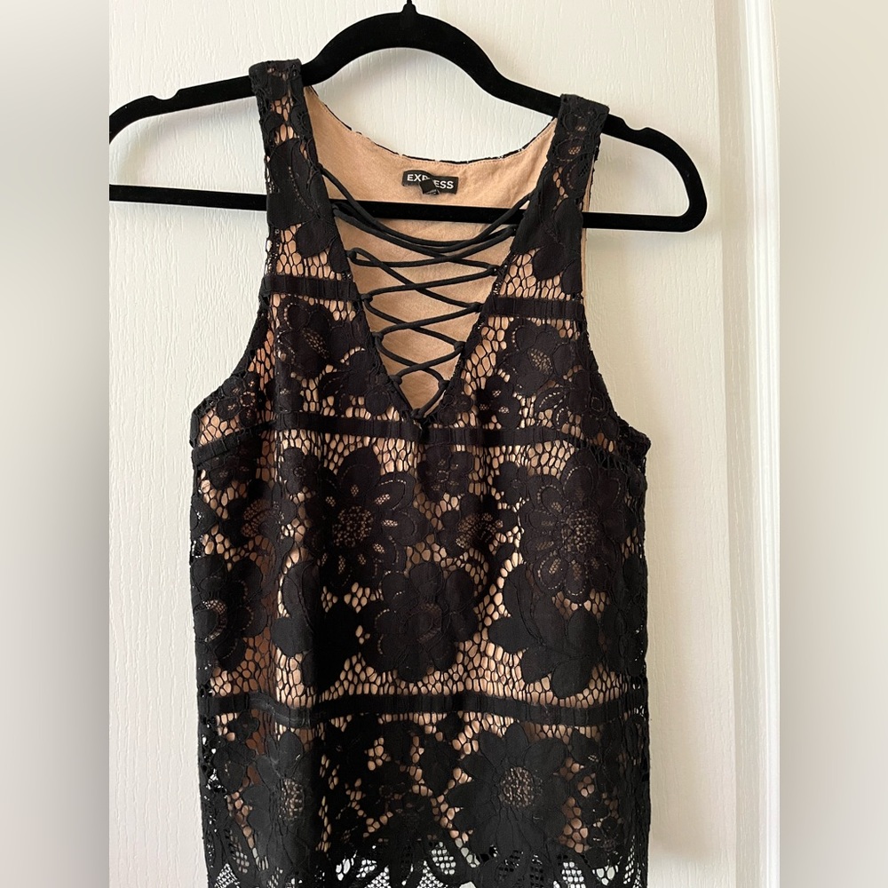 Express Lace Top - Black